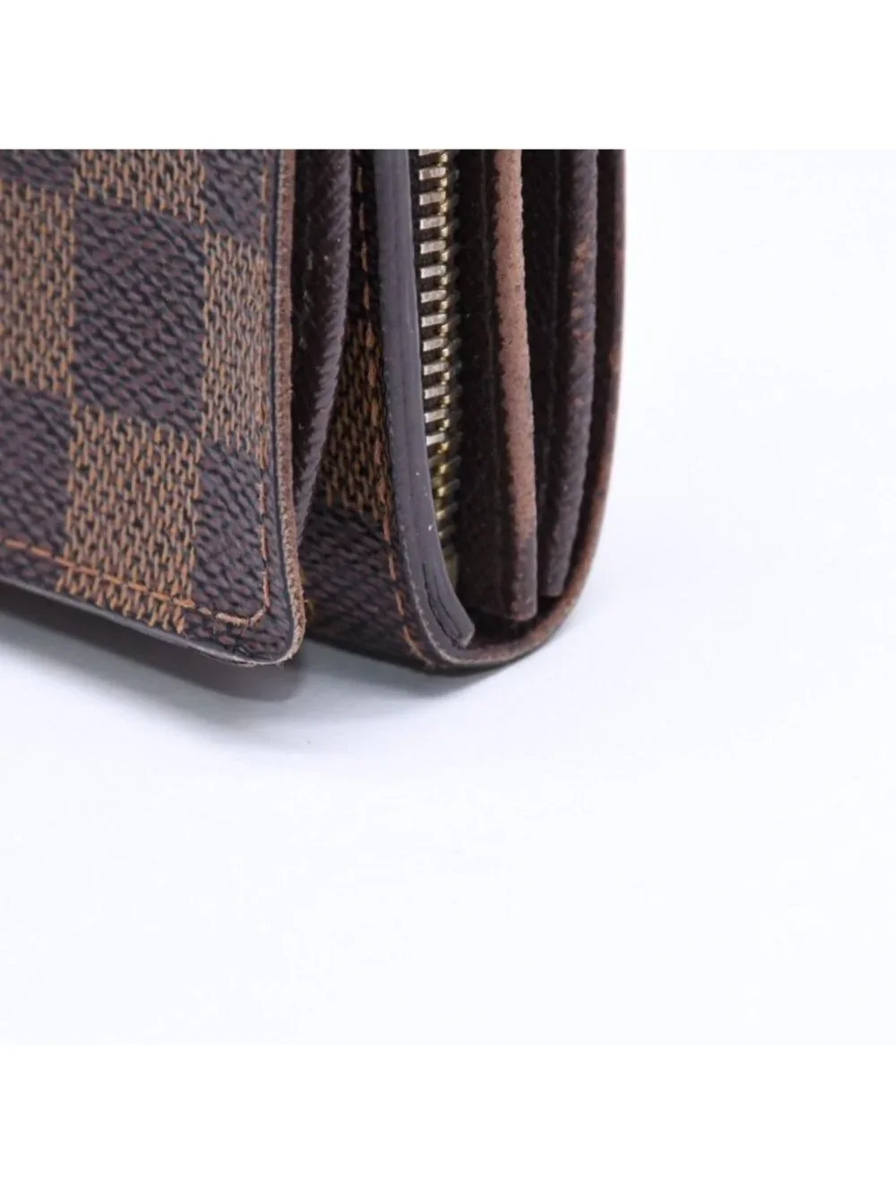 Louis Vuitton Porte Monnaie Pied Tresor Bifold Wallet Damier Ebene Canvas